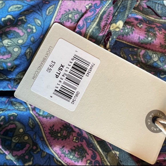 NWT Lucky Brand Peasant Top Size Xsmall - Picture 9 of 9